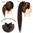 thumbnail image 6 of Benehair Ponytail 100% Remy Human Hair Extensions Clip In Drawstring Ribbon Tie Up One Piece Pony Tail Women Thick Brown, 6 of 10