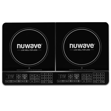 NuWave Electric Double Induction Cooktop 8” Portable Ultrathin with Sensor Touch Precision Induction Cooktop Burner, Home