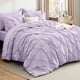 thumbnail image 1 of Juego de edredón Bedsure Twin, color morado claro, con sábanas, 5 piezas, 1 of 8