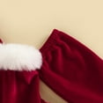 thumbnail image 7 of Mercatoo Toddler Baby Girl Christmas Dresses Lacing Strapless 𝐇𝐚lter Velvet Dresses Christmas P𝐚rty Dresses Outfit, 7 of 7