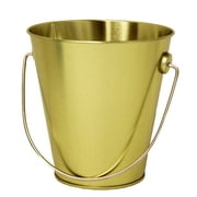 Way to Celebrate Gold Tin Pail with Handle, 1 Count, Party Favors