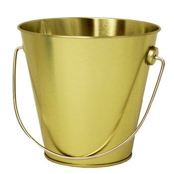Way to Celebrate Gold Tin Pail with Handle, 1 Count