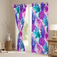 thumbnail image 3 of jejeloiu Pineapple Curtains Pack of 2 (42x84 Each),Tropical Monstera Leaf Curtains Blackout,Watercolor Ombre Bedroom Curtains For Teens,Breathable Home Decor, 3 of 6