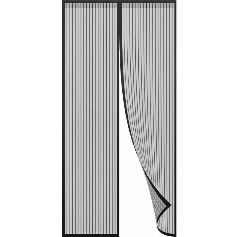 Moustiquaire Magnétique, Rideau De Porte, Rideau De Porte à Fermeture Magnétique, Fermeture Automatique, 80x200CM, Noir | Leroy Merlin