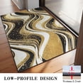 thumbnail image 3 of Black Marble Gold Wave Pattern Door Rugs,Washable Non Slip Door Mats Indoor,Decorative Door Mats,Entry Mat Indoor for Entrance,Bedroom,Kitchen,Bathroom,20"x32", 3 of 6