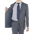 thumbnail image 6 of LN LUCIANO NATAZZI Men's Two Button Suit Side Vent Jacket Super 160'S Wool Suit Stone Blue, 6 of 7