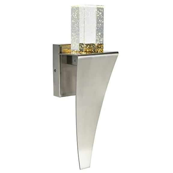1502W5-1-606 CWI Lighting Catania - 5W LED Wall Sconce-16 Inches Tall and 5 Inches Wide-Satin Nickel Finish