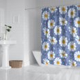 thumbnail image 2 of Blue Daisy Flower Pattern Shower Curtain 72"x84" ,Bathroom Decorative Shower Curtains Set with 12 Hooks,Modern Waterproof Washable Shower Curtain, 2 of 6