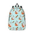thumbnail image 2 of Rocae Rabbit Is Eating Carrots for Durable Canvas Backpack Leisure Large Bag Travel Rucksack Multi-function Backpack Medium, 2 of 8