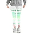 thumbnail image 2 of KkSLirnhs 7 Years Girls' Printed Stretchy Leggings, Soft Cotton Blend, Perfect for Spring & Summer, Easy to Pair with Tops, Fun Designs, Sizes 4-12 Green, 2 of 5