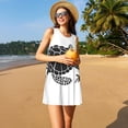 thumbnail image 5 of Japuie Family Of Sea Turtles Print Summer Dresses for Women,Women's Sleeveless Dress,Beach Tshirt Tank Sundresses,Women's Summer Tank Midi Dress with Pockets,Tank Loose Sundress-XX-Large, 5 of 6