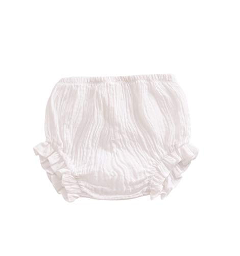 AYIYO Baby Toddler Floral Loose Cotton Linen Ruffle Summer Long Pants Bloomers 