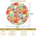 thumbnail image 3 of Pioneer Flower Floral Print Pattern Round Tablecloth 60 X 60 Inch, Wrinkle Resistant Wipeable Table Cloth for Kitchen Dining Picnic Patio Party, 3 of 6