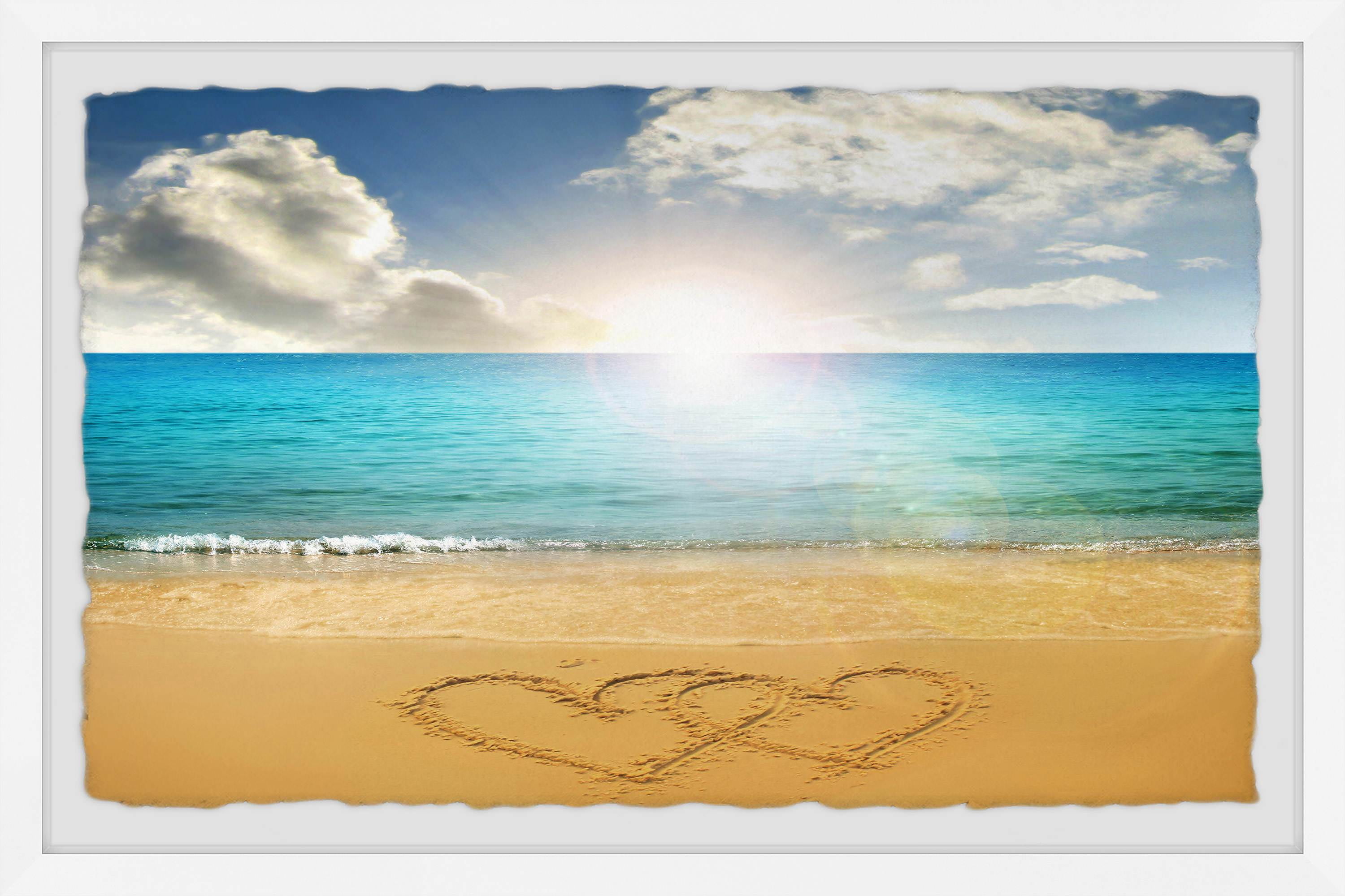 Hearts Linked Framed Painting Print