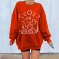 thumbnail image 2 of Mujeres Casual Manga completa Cuello redondo Tops Camisas sueltas Blusa Estampado de sol y luna Sudadera gráfica Fridja  fjkfkj7420, 2 of 5