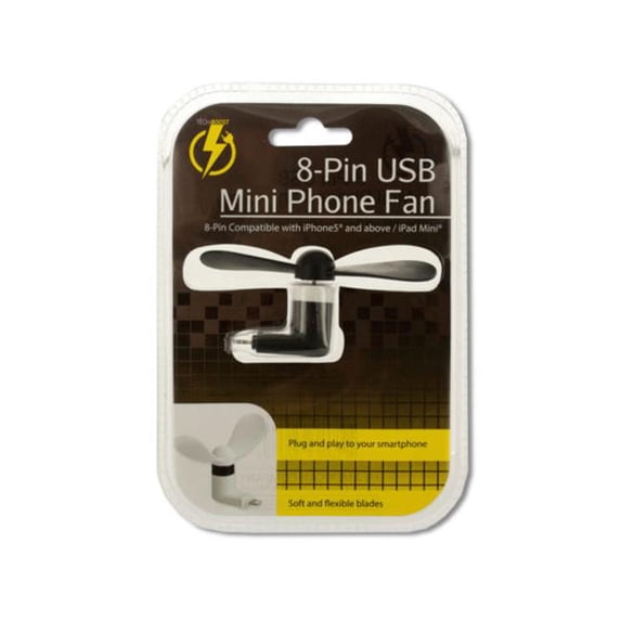 Kole Imports OS978-24 3.5 x 1.5 in. Micro USB Mini Phone Fan - Pack of 24
