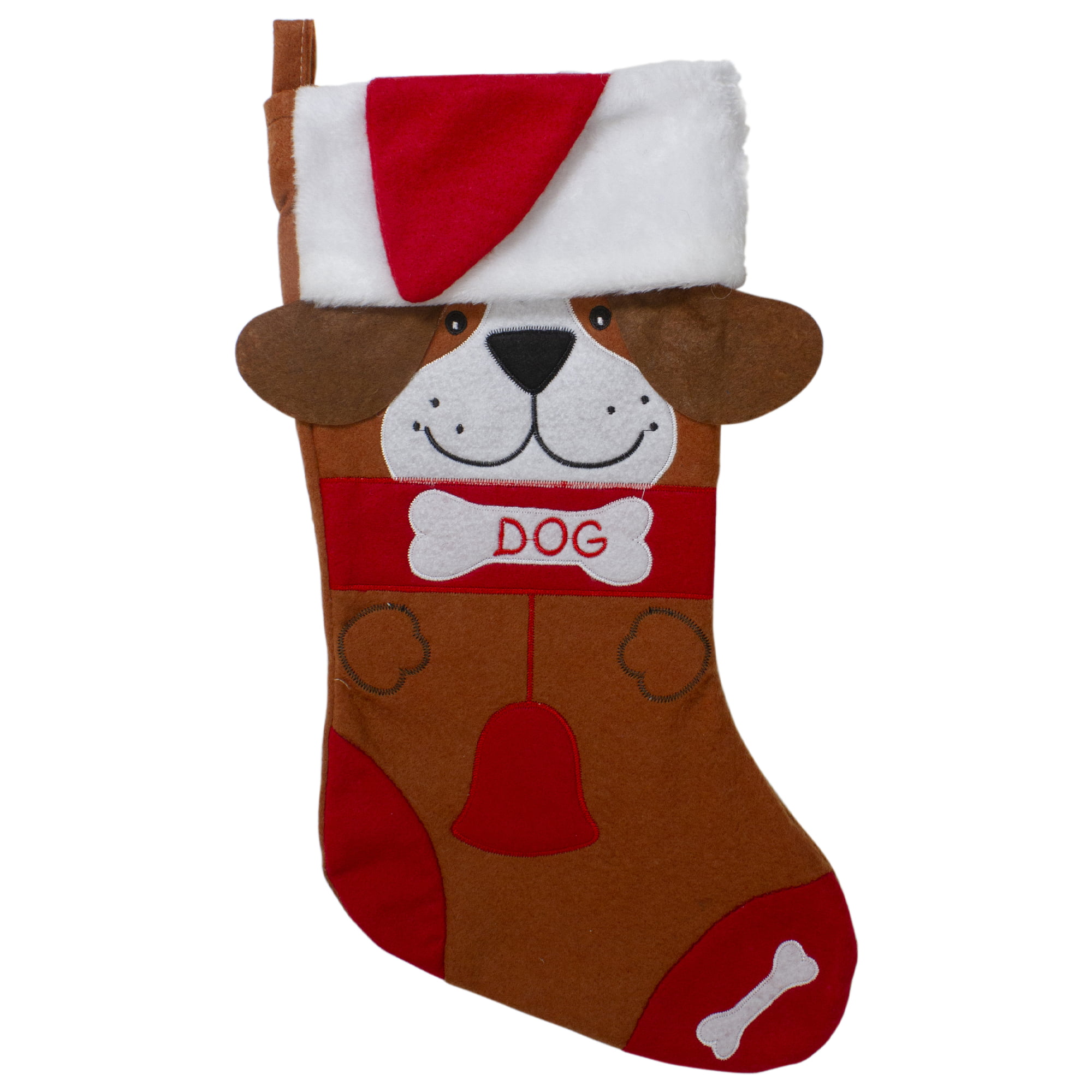 Cat & Dog PET STOCKING Fun Embroidered Christmas Kitten & Puppy 