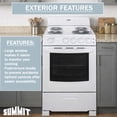 thumbnail image 4 of Summit 24 Inch Freestanding Electric Range, Coil Burners, White - RE2411W, 4 of 11