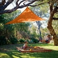 thumbnail image 3 of Coolaroo Outdoor Party Sun Shade Sail, 90% UV Block Protection, 9'10" Triangle, Orange, 3 of 7