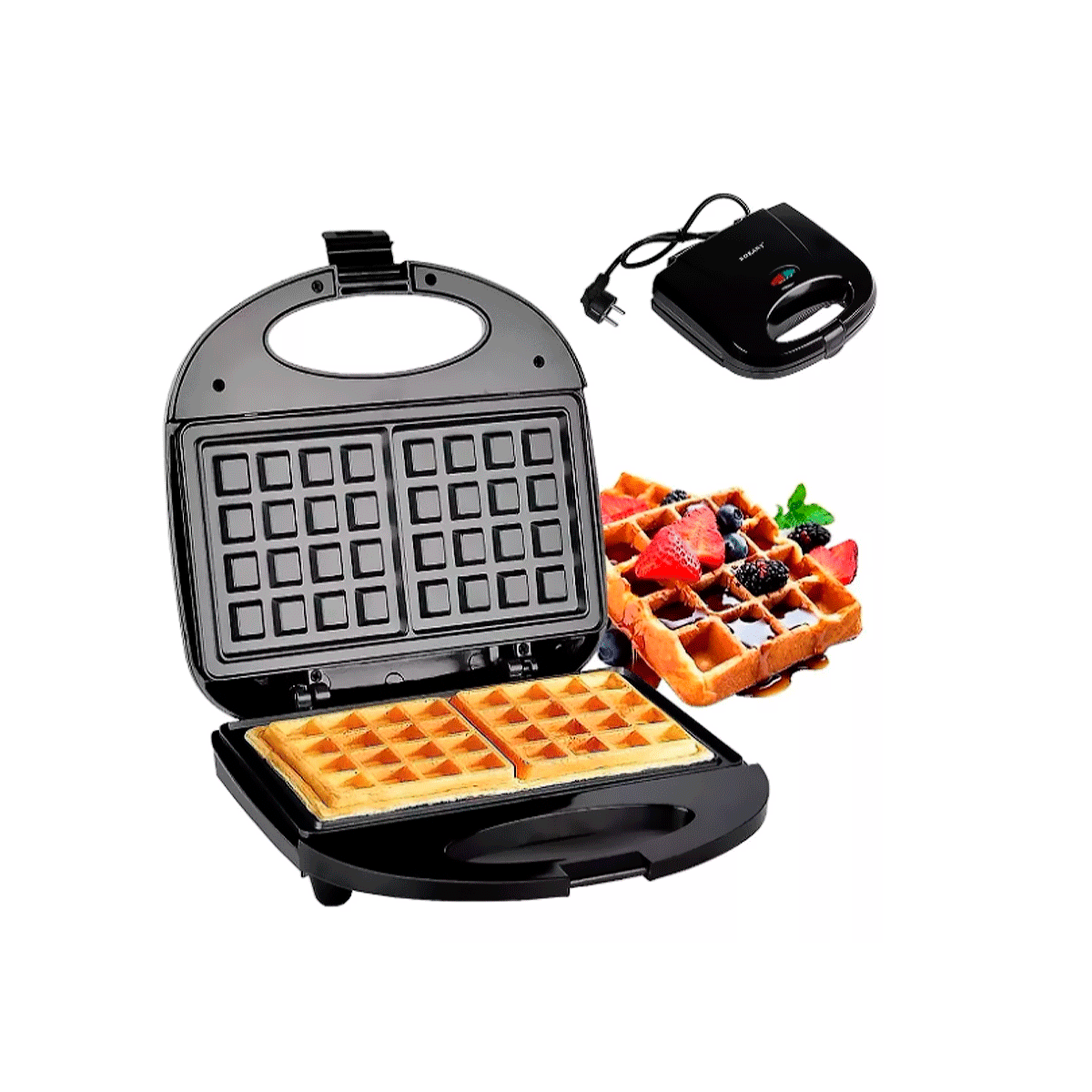 Wafflera Eléctrica 2 Waffles Cuadrados SOKANY SK-114 WAFFLERA | Walmart en línea