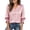 Pink Womens Tops, variant on Womens Plus Size Shirts 3/4 Sleeve Button Down Tops for Women V Neck Dressy Casual Fall Top S-3XL
