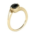 thumbnail image 2 of 1 Carats Black Round Diamond Engagement Ring 18K Solid Yellow Gold, 2 of 3