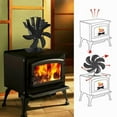thumbnail image 4 of Stove Fan Heat Powered Wood Log Burner Top Fire Burning Fan, 4 of 5