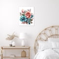 thumbnail image 3 of Colorful Floral Print Canvas Wall Art Farmhouse Flowers Painting Wall Art Country Plant Wall Art Decoration Framed for Bedroom Living Room Kitchen Office Home Decor Ready to Hang 16"x20", 3 of 5
