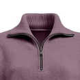 thumbnail image 5 of Wowcloth Women's Solid Color Half Zip Turtleneck Long Sleeve Sweater, Warm Knit Pullover for Fall Winter Casual Daily Wear, 5 of 8