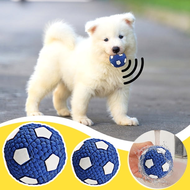 Xihbxyly Juguete Masticable para Mascotas, Pelota de Algodón de Alta Elasticidad, Diseño de Rugby con Sonido, Entrenamiento Interactivo, Limpieza Dental, Alivio Del Estrés, para Perros Pequeños y Med