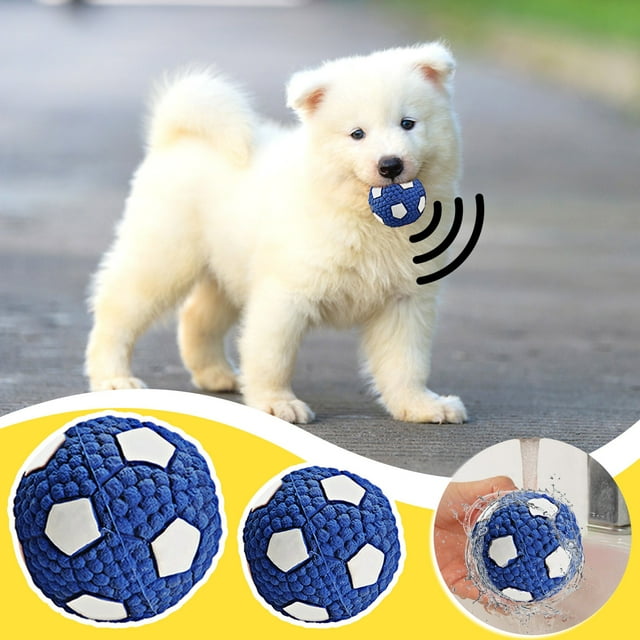 Fiudx Juguete Masticable para Mascotas, Pelota de Algodón de Alta Elasticidad, Diseño de Rugby con Sonido, Entrenamiento Interactivo, Limpieza Dental, Alivio Del Estrés, para Perros Pequeños y Median