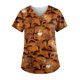 thumbnail image 1 of Pntutb, blusas con cuello en V y manga corta a la moda para mujer, blusa de bolsillo con estampado de uniforme de trabajo, tops Pntutb Pntutb-2215, 1 of 4