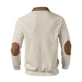 thumbnail image 7 of Mens Sweater Casual Tops Classic Trendy Patchwork Shirt Long Sleeve Color Block Sweatshirts Fashion Fall Pullover Red XL, 7 of 7