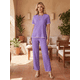 thumbnail image 2 of Conjunto 2 Piezas Casual Chic para Mujer, Blusa de Manga Corta y Pantalón Cómodo, Estilo Elegante y Sofisticado para Mujer, 2 of 5