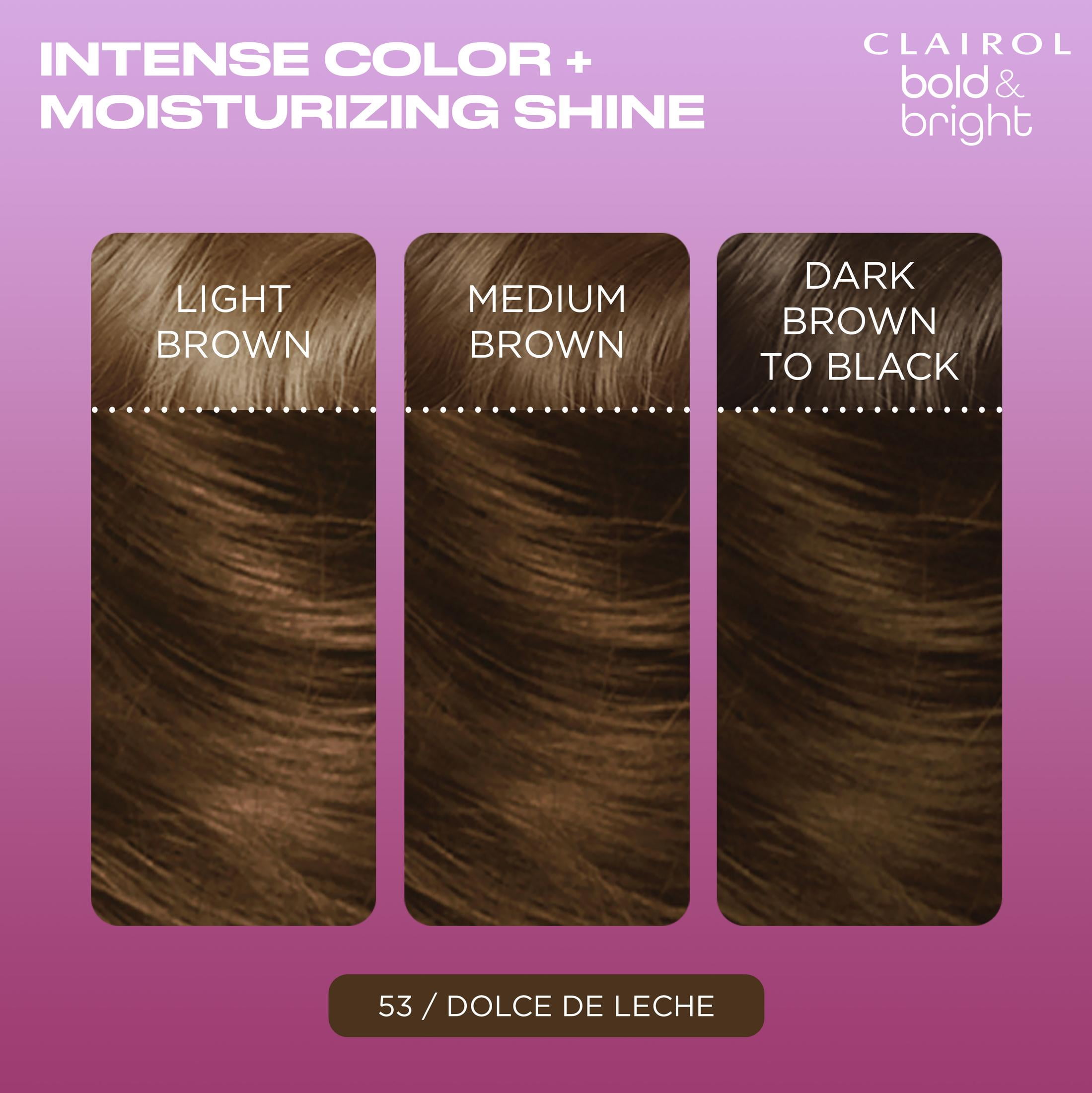 Clairol Bold & Bright Permanent Hair Color Creme, 53 Dulce de Leche, Hair Dye, 1 Application