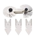 thumbnail image 1 of 4 Pieces Pitch Gauge, 52PC Threaded Steel Screw Thread Gauge Metric + Inch 55° + 60° Professional Thread Measurement, 1 of 5