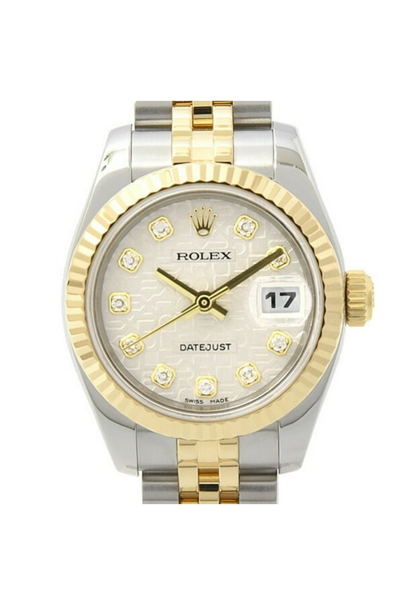 Pre-Owned Rolex Watch Ladies Datejust Automatic Computer Silver Dial ROLEX SS750YG... (Good)
