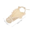 thumbnail image 2 of EXHUMKY 2Pares Calcetas Bordadas Beige Con Detalle De Encaje Y Ruffle Para Eventos Y Uso Casual, 2 of 6