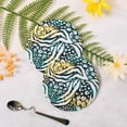 thumbnail image 3 of Zebra Leopard Print Palm Leaves Drinks Coasters, Non-Scratch Cork Base Round Cups Mats for for Wooden Coffee Table, Cool Housewarming Gift for Home Decor, 3 of 7