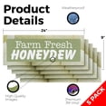 thumbnail image 2 of Farm Fresh Honeydew Vinyl Decal 5 Pack of 24 Inch x 9 Inch Weatherproof Heavy-Duty Adhesive Backing | Sweet Melons, Farmer’s Market, Freshly Harvested | Made in USA, 2 of 6
