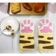 thumbnail image 5 of Pack de guantes para horno, resistentes al calor hasta 250 °C, guantes aislantes antideslizantes para patas de gato y guantes para parrilla con patas de gato, 5 of 5