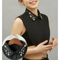 thumbnail image 2 of YooGuoGuo Classic Tartan Detachable Fake Collar Half Shirt Blouse Dickey Collar Faux False Collar Elegant for Women Girls (NID231128-Beaded Black), 2 of 5
