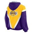 thumbnail image 3 of Women's WEAR by Erin Andrews  Gold/Purple Los Angeles Lakers Colorblock Full-Zip Hoodie Windbreaker Jacket, 3 of 5