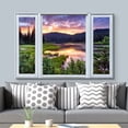 thumbnail image 3 of wall26 Canvas Print Wall Art Window View Colorado Sunset Mountain Range Forest Wilderness Nature Photography Realism Scenic Landscape Colorful Multicolor for Living Room, Bedroom, Office - 32"x4, 3 of 5