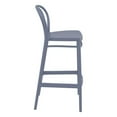thumbnail image 4 of Compamia Victor Tabouret de Bar Contemporain en Résine pour l'Extérieur - Ensemble de 1, Gris Foncé, 4 of 5