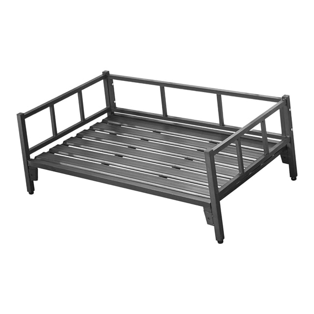 Cama para perros con barandillas, accesorios para mascotas, patas antideslizantes, altura ajustable, transpirable, ideal para regalar. Negro