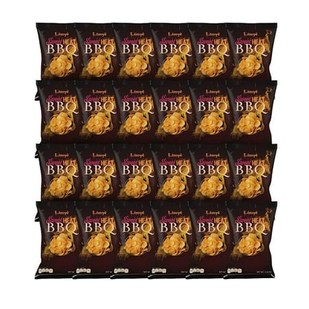 Limyè Sweet Heat BBQ Flavored Potato Chips - Certified Kosher & Allergen-Free - Vegan potato chips, Sweet Heat BBQ Flavor (24P)