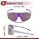thumbnail image 4 of 1 juego de gafas de motocicleta anti-reflejo Tri-Acetyl Cellulos UV400 gafas de sol para deportes al aire libre para motocross, bicicleta de tierra, ATV, lente púrpura, marco blanco, 4 of 6