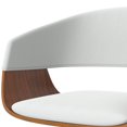 thumbnail image 6 of Simpli Home Lowell Mid Century Modern Adjustable Swivel Bar Stool in White Faux Leather, 6 of 12