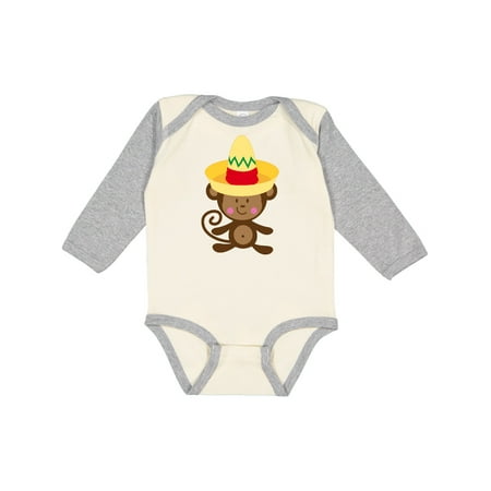 

Inktastic Cinco De Mayo Monkey Gift Baby Boy or Baby Girl Long Sleeve Bodysuit
